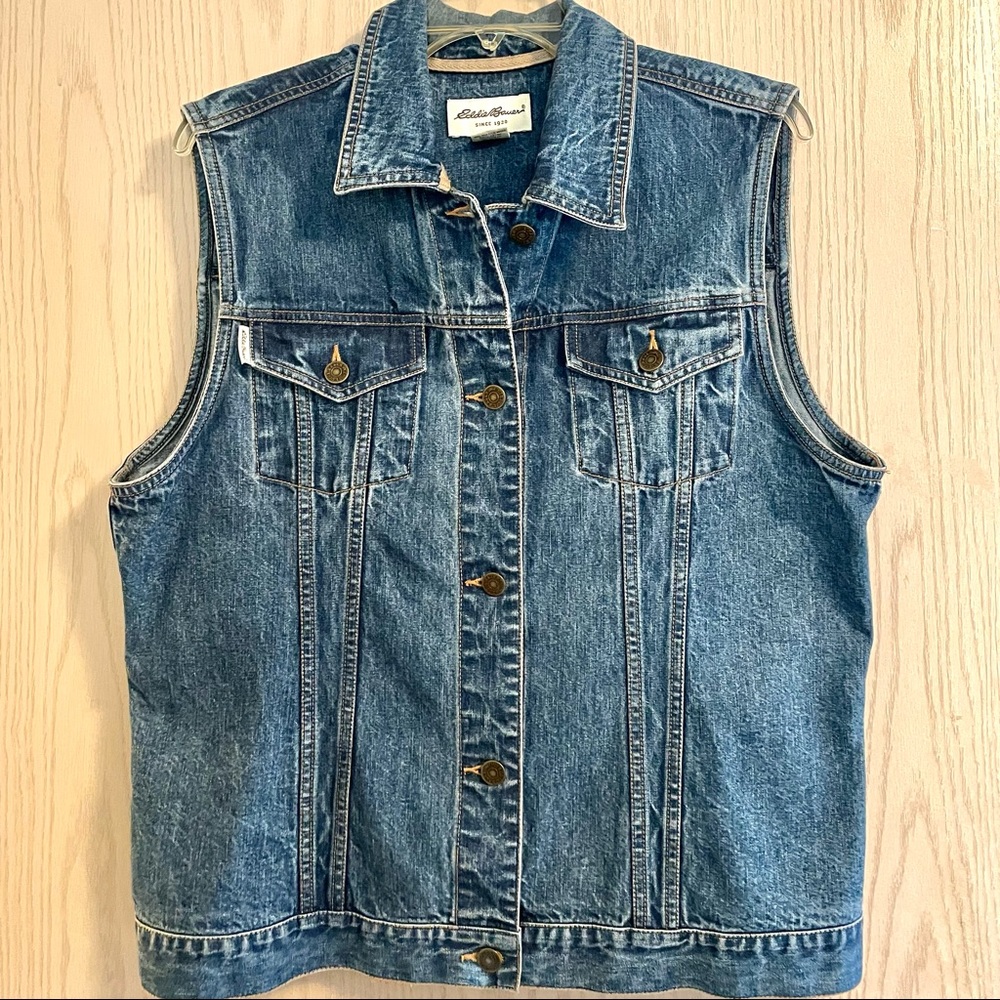 Vintage Denim Vest Eddie Bauer